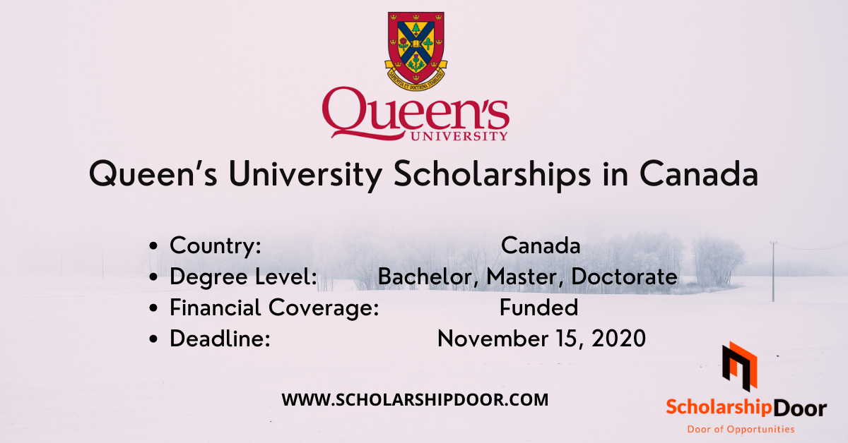Queen’s University Scholarships in Canada 2021 | BS, MS, Ph.D. | Funded