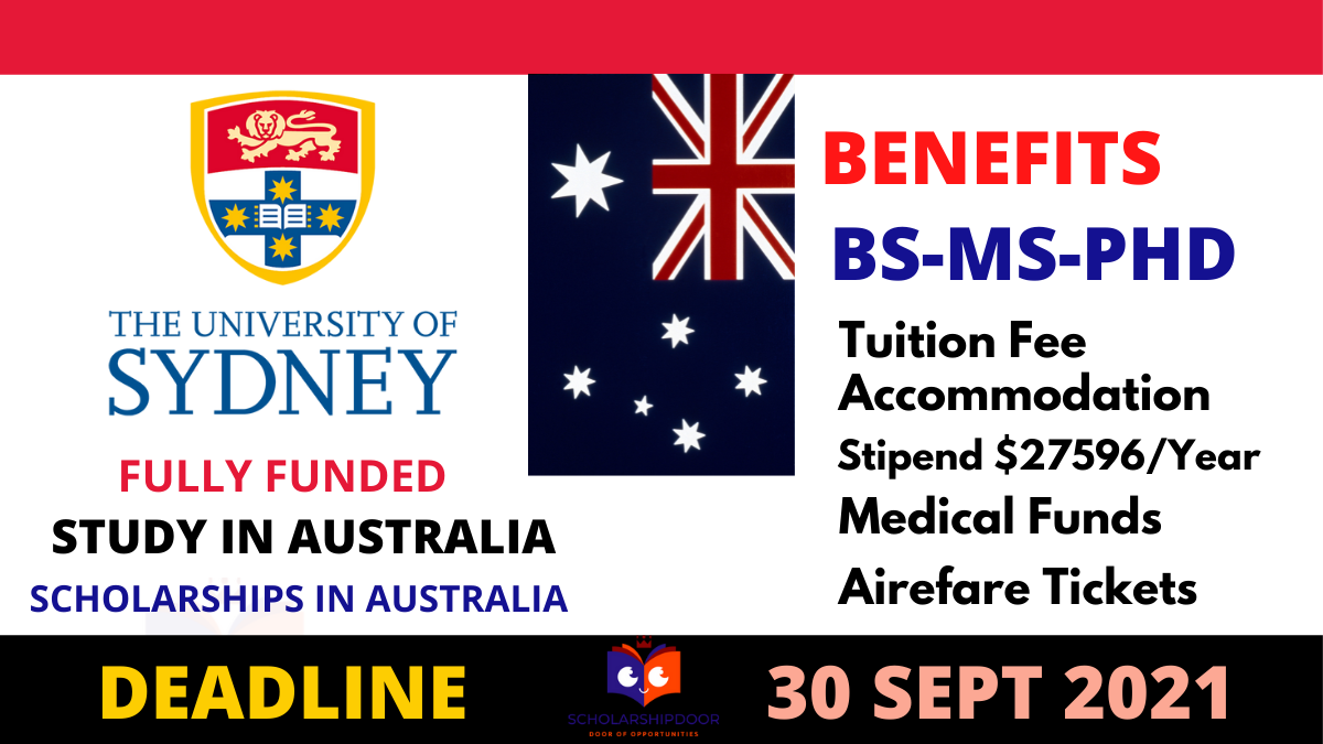 University of Sydney Scholarships 2022 in Australia -Fully Funded