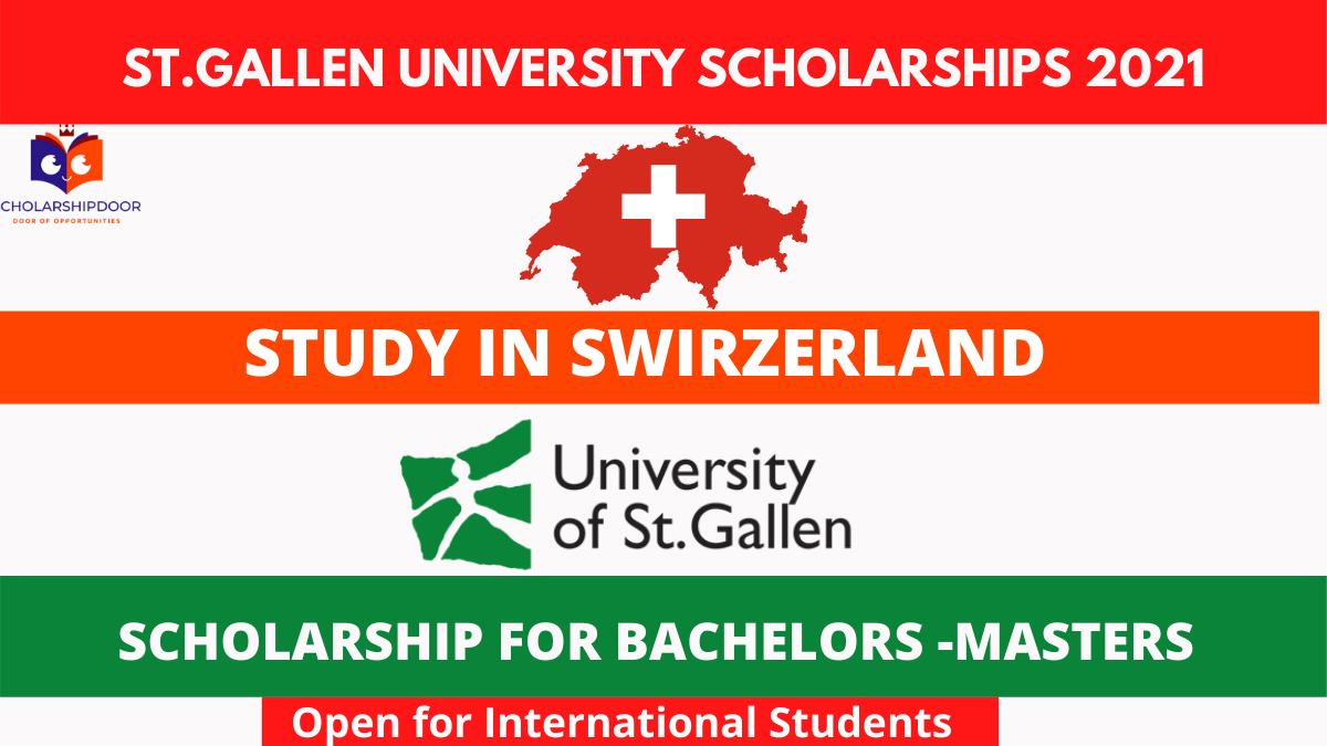 University of St. Gallen Scholarships in Switzerland 2021/2022