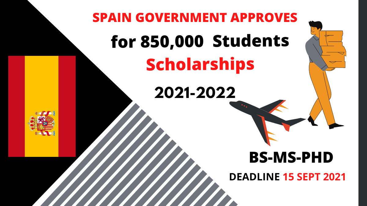 Spain Government Approves Scholarships For 850,000 Students 2021-2022
