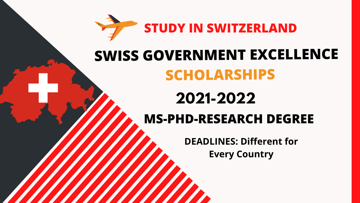 Swiss Government Excellence Scholarships 2022 in Switzerland -Fully Funded