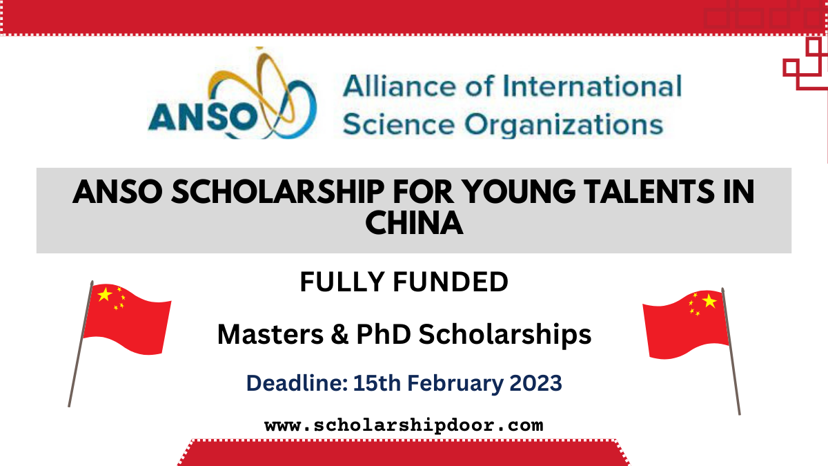 ANSO Scholarship for Young Talents in China 2023