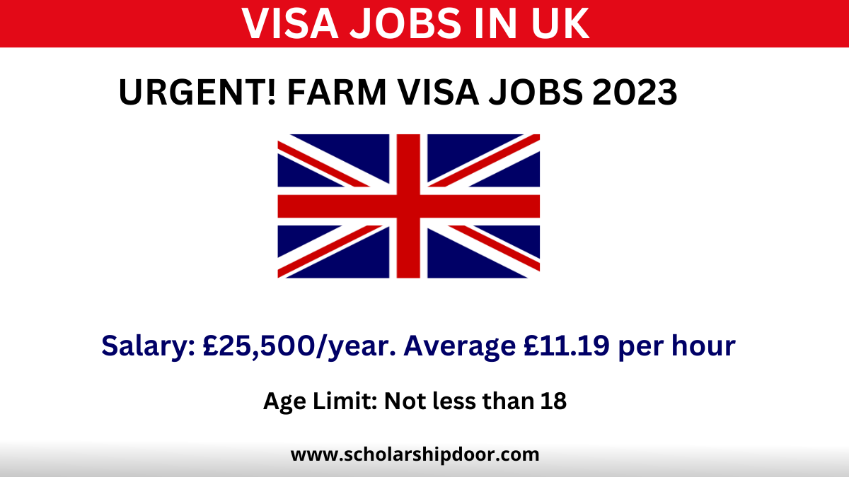 Urgent! Farm Visa Jobs 2023 in UK [Farm Jobs]