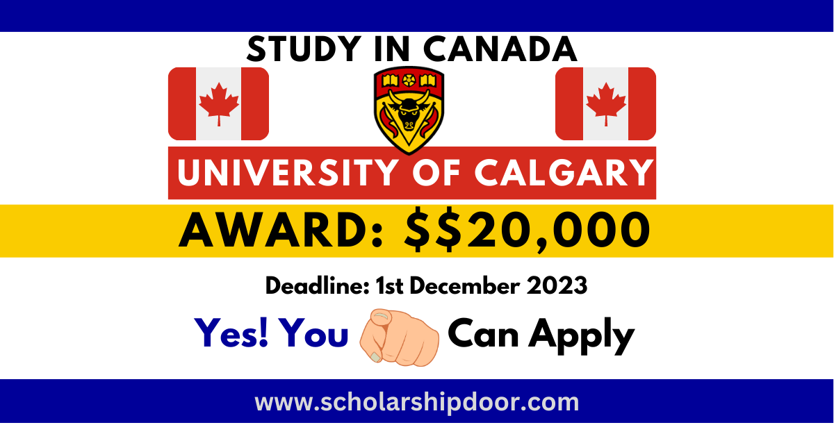 University of Calgary Canada Scholarships for International Students 2023