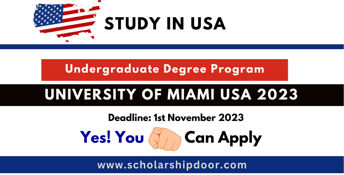 University of Miami USA undergraduate Scholarship