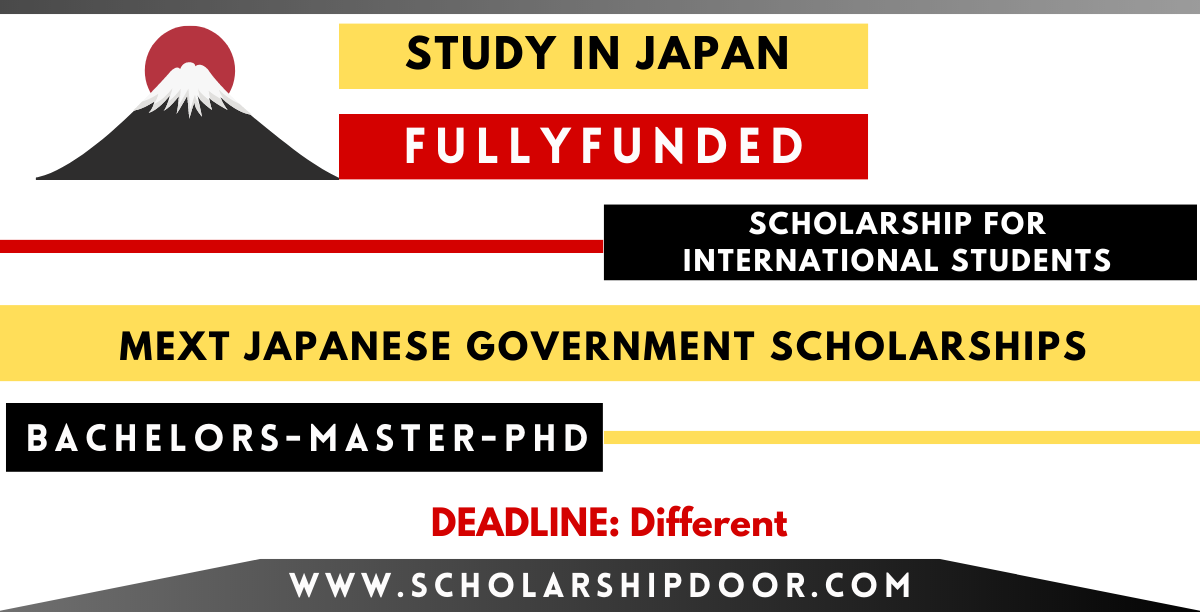 FULLY FUNDED MEXT JAPAN GOVERNMENT SCHOLARSHIP 2024